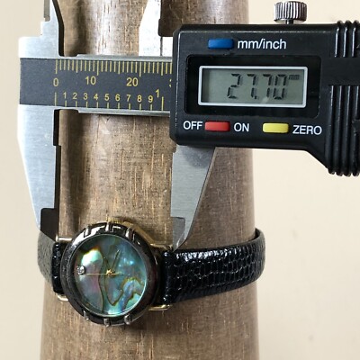 Lucoral Women Diamond Accent Abalone Shell Dial Leather  display picture 2