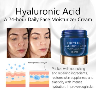 Hyaluronic Acid 24 hr Face Moisturiser Anti-aging Cream 40 ml. AUS stocks.