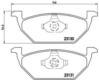 Brembo P85041 Kit Pastiglie Freno Per Skoda Citigo (NF1), E-CITIGO (NE1), Fabia