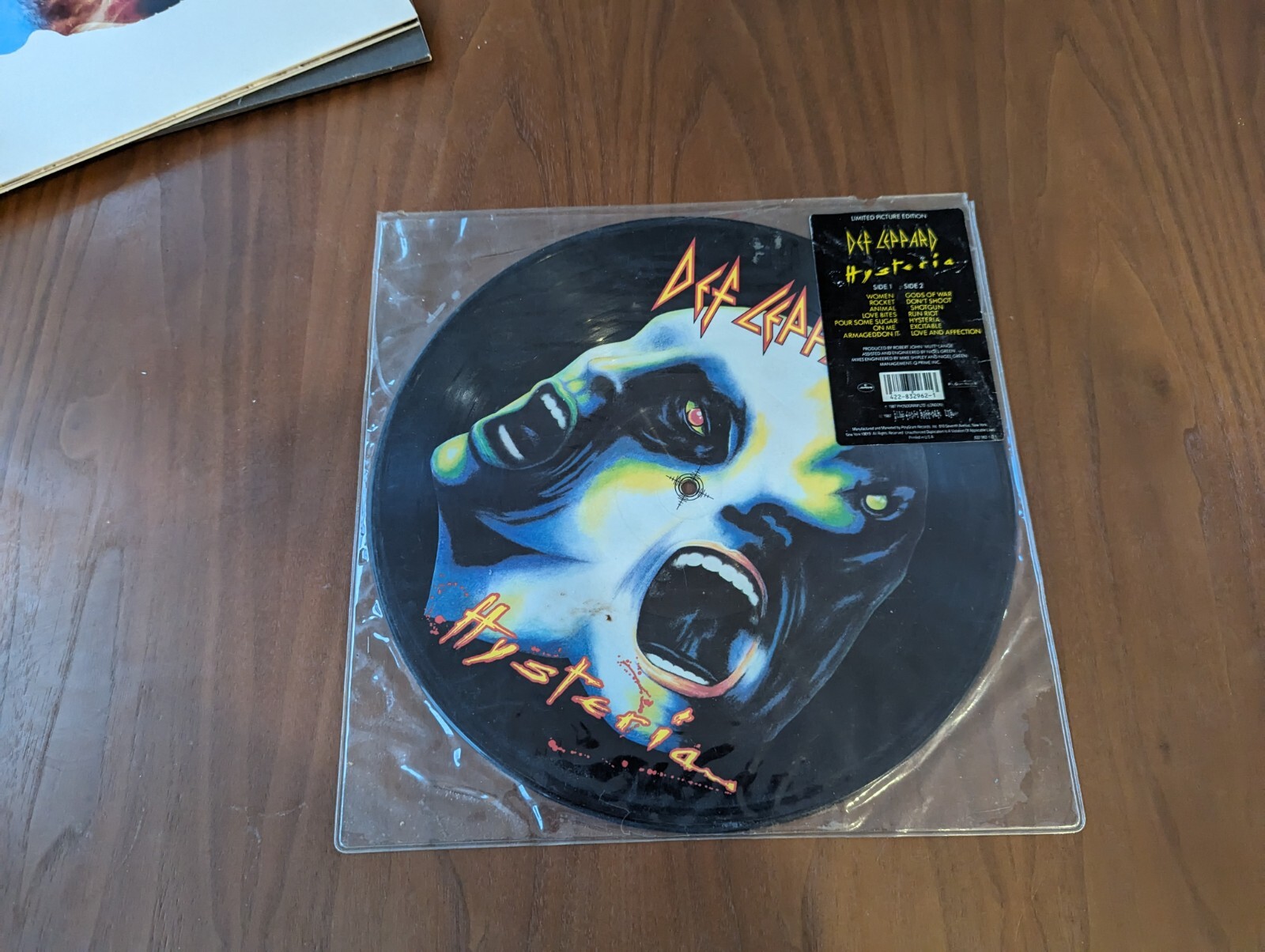 DEF LEPPARD Hysteria PICTURE EDITION 1987 Vinyl LP 12" Pic Disc Oh Heck