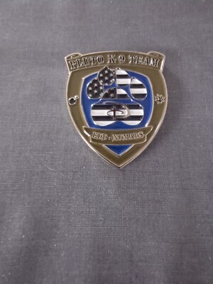 Disney Pluto K-9 Team Blue Line Challenge Coin