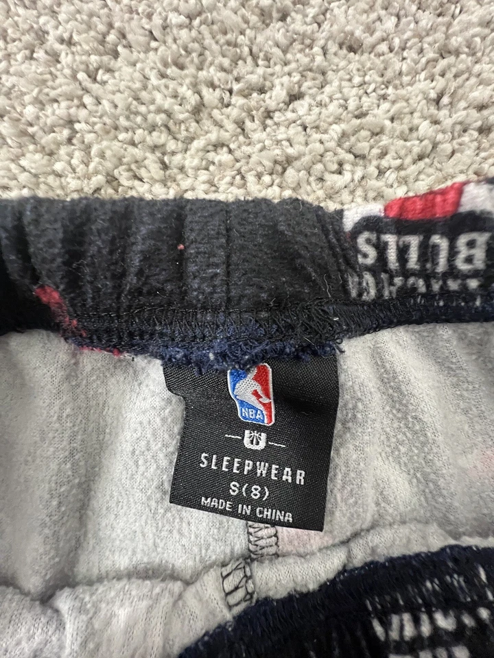 Chicago Bulls Official NBA Youth Kids Size 8 Print All Over Pajama Pants - Image 2 of 4