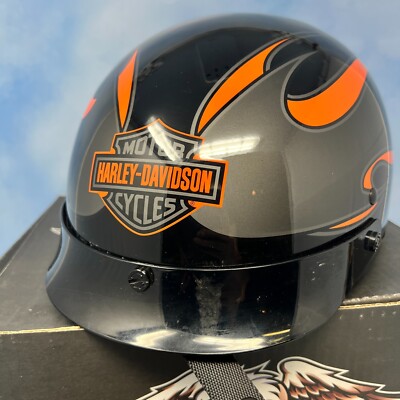 Harley Davidson Vintage 00's Orange Black Flame Motorcycle