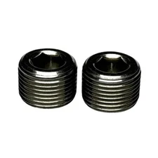 2 Pcs M20X1.5 Male Stainless Steel Hex Set Screw Socket Pipe Block Plug Fitting