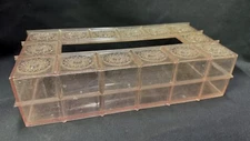 Celebrity Pink Acrylic Tissue Box Holder Vintage MCM (s2)