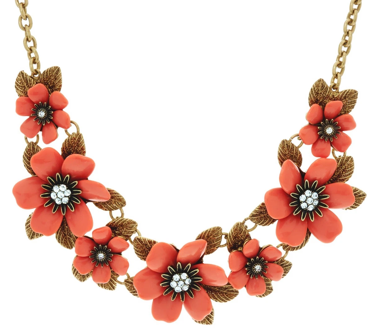 QVC Joan Rivers Coral Mixed Blossoms 18