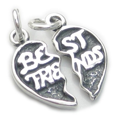Best Friends sterling silver charm .925 x 1 BFF charms.