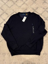 NWT Men's 2XL Polo Ralph Lauren Crew Pullover Sweater Navy Heather Blue XXL 125