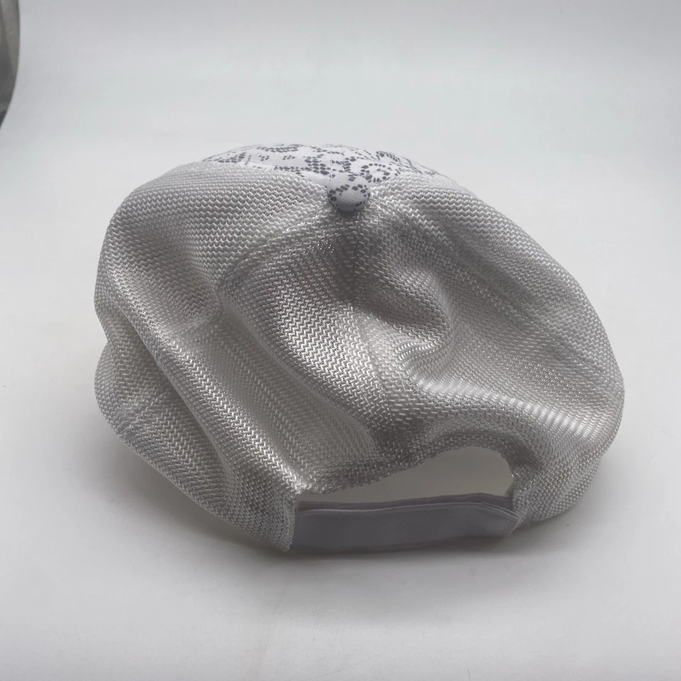 CAT Caterpillar Womens White Pink Hat Cap Baseball Adjustable Mesh Back - Image 4 of 4