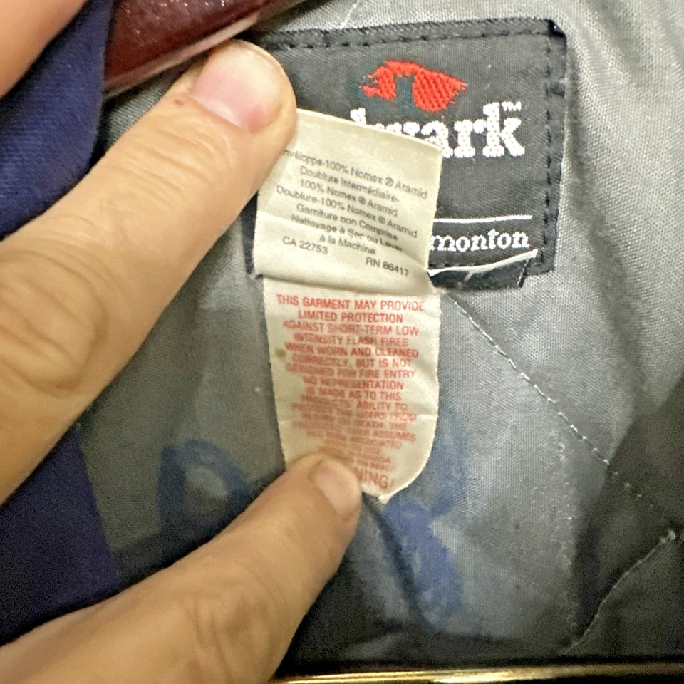 Chaqueta de bombardero Bulwark FR para hombre grande larga FR HEAVY azul marino forro extraíble Foto 4 de 4