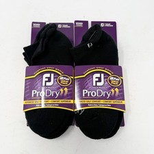 FJ FootJoy ProDry Low Cut Socks Black Golf Women's Sz 6-9 Lot Of 4 PAIRS