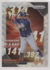 2020 Panini Prizm Numbers Game Blue Wave Prizm /60 Nelson Cruz #NG-7 0z8z