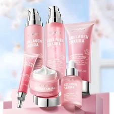 SADOER JAPAN Sakura Skincare Set , Moisturizes & Brightens for Autumn Winter-USA