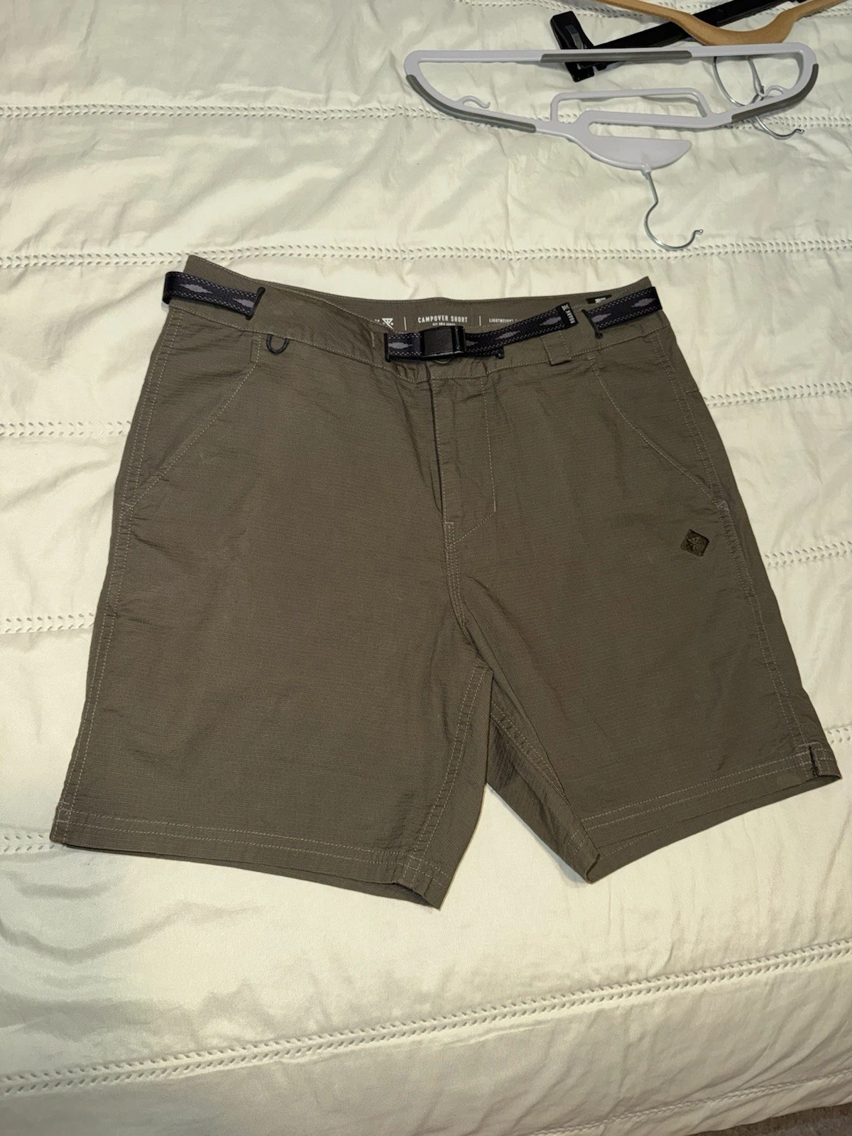 Roark Campover Shorts Mens 30 Atmy Green Belted Ripstop Outdoor Hiking Gorpcore