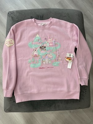 Disney Parks Stoney Clover 2025 Pastel Pink ''It s A Small World'' Sweater S:SMALL