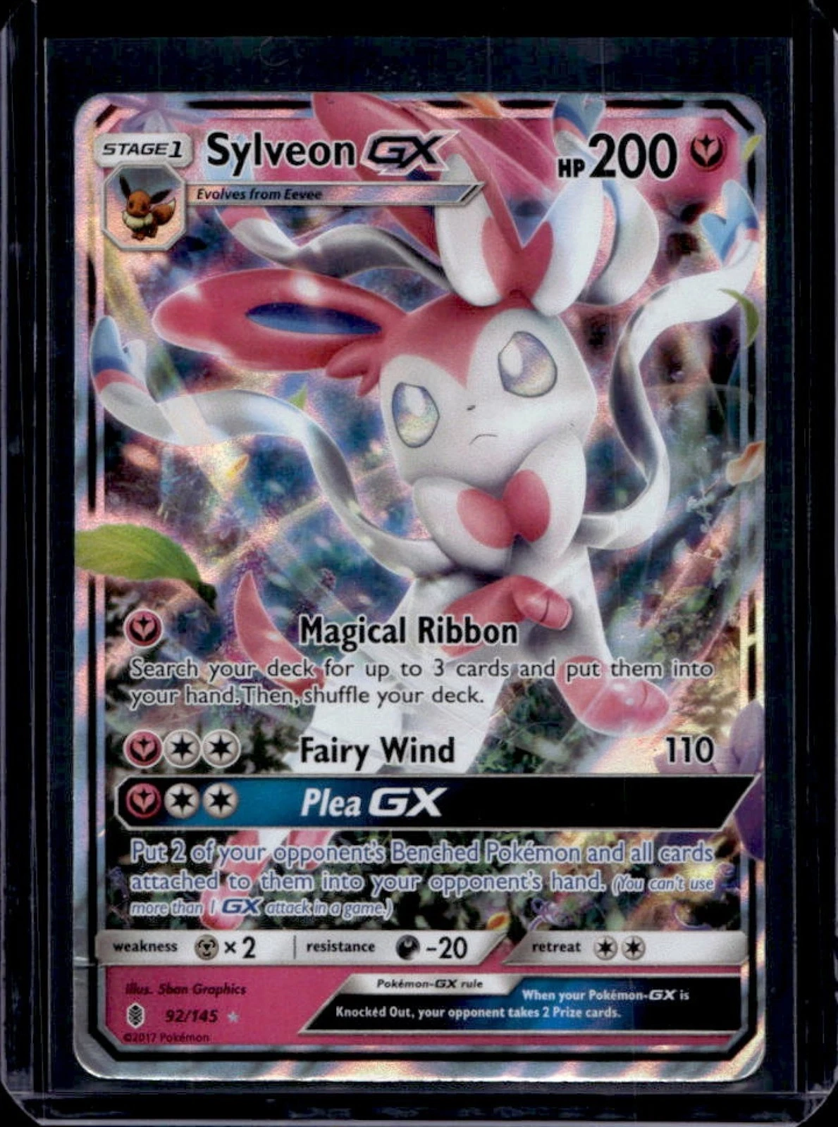 2017 Pokemon SM Guardians Rising Sylveon Holo #92/145