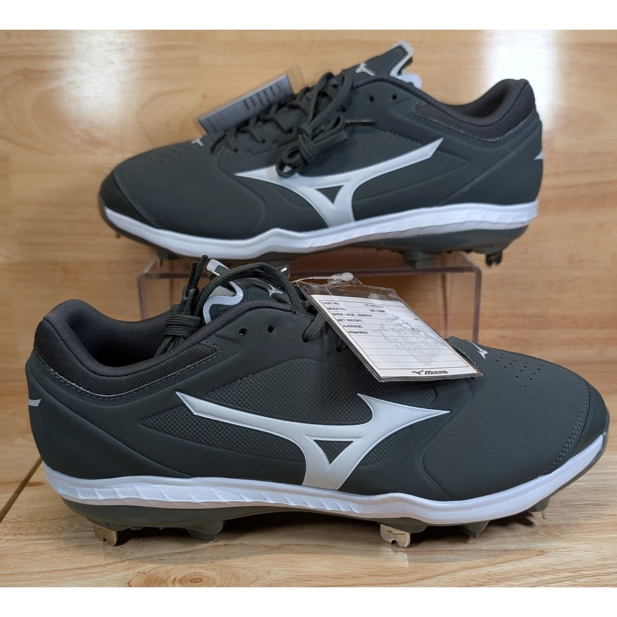 Mizuno Sweep 5 Mens Baseball Cleats White Metal Spikes US 9 11GM205427 Prototype Mizuno White Baseball & Softball Shoes & Cleats for Men for  main image 2