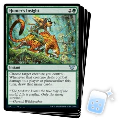 HUNTER'S INSIGHT X4 Kamigawa: Neon Dynasty: Commander Magic MTG MINT CARD