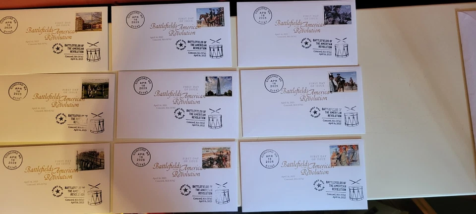 US 5977 Battlefields of the American Revolution (set of 15) DCP FDC 2025 - 4/16 - Image 2 of 4
