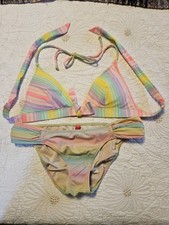 VICTORIA'S SECRET Bikini Set Rainbow Stripe Small