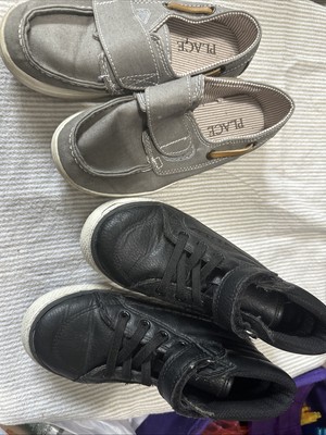 Place Boys Casual Shoes Set Grey Loafers Black Sneakers