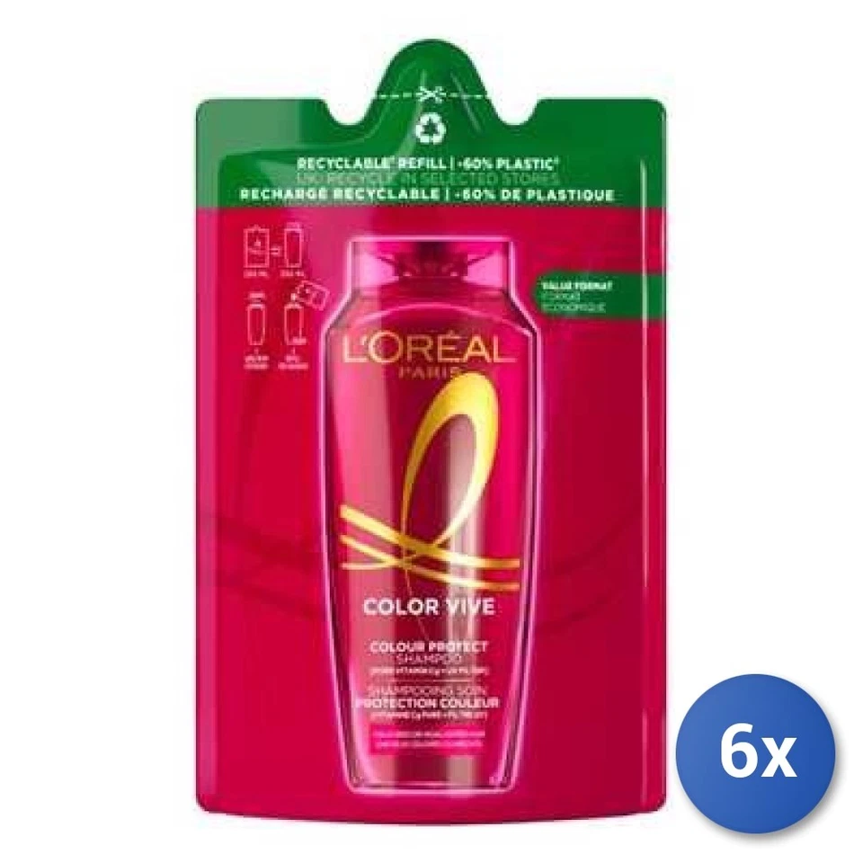 6X Bundle Elvive Shampoo Nachfüllung Color Vive 250 Ml - Bild 1 von 3