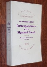 Lou Andreas-Salomé CORRESPONDANCE AVEC SIGMUND FREUD Gallimard 1992 psychanalyse