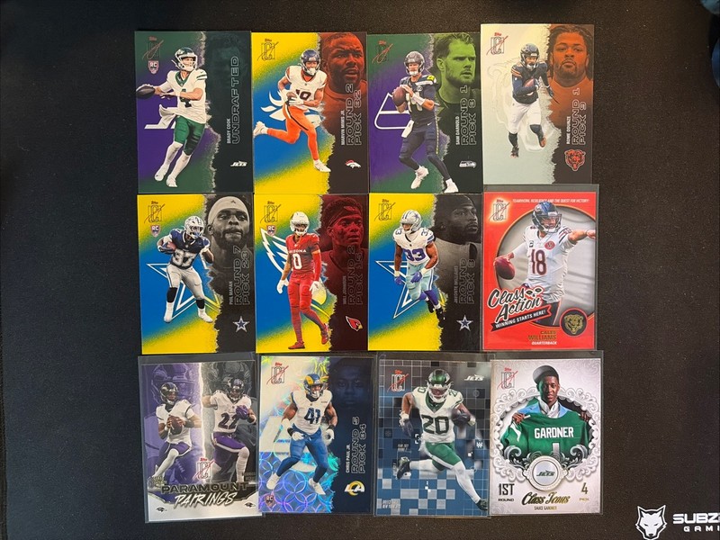 2025 Topps Signature Class Football Inserts, Parallels, Chrome Lot - 12 Cards