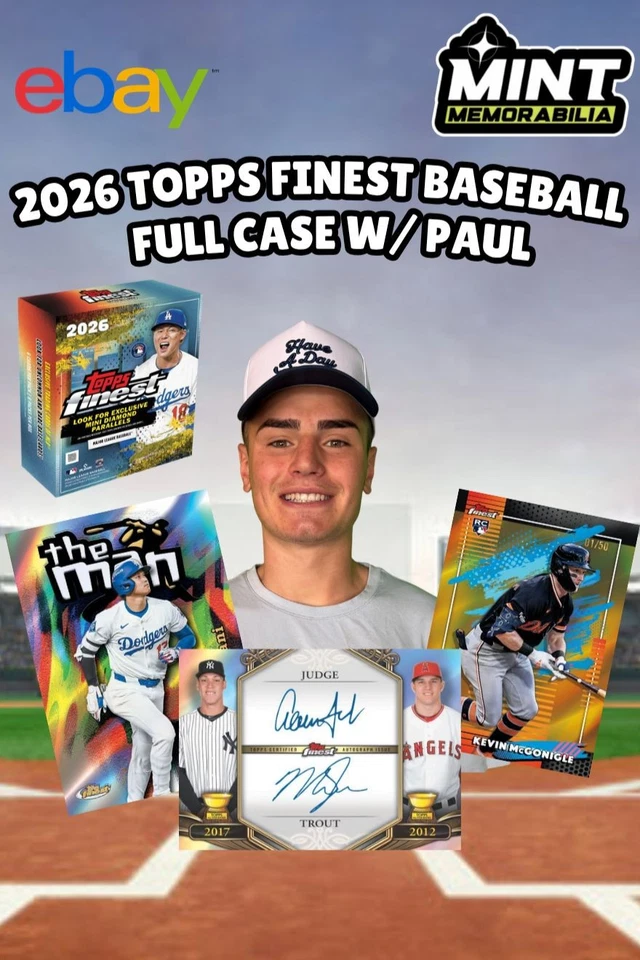 FULL CASE 2026 TOPPS FINEST BASEBALL PYT W/ PAUL