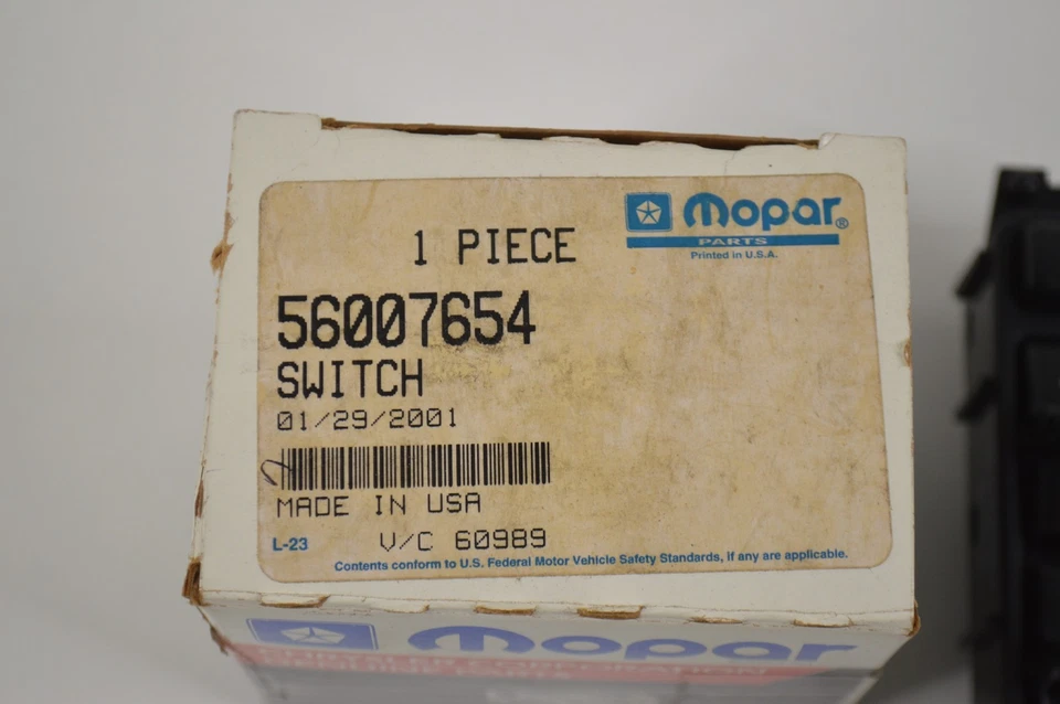 Interruptor de ventana eléctrica lateral del conductor Jeep Wrangler Grand Cherokee 1994-1996 nuevo fabricante original Foto 2 de 4