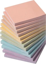 Mr. Pen- Pastel Sticky Notes, 3'x3', 12 Pads, 3" x 3", Colors 