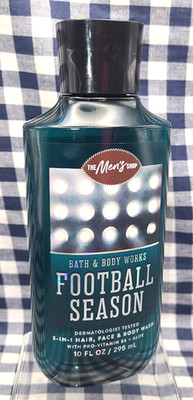 NEW Men's Shop FOOTBALL SEASON 3-in-1 Hair, Face & Body Wash Bath & Body Works