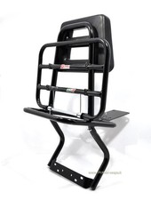 PORTAPACCHI NERO FACO POSTERIORE CON SCHIENALE PER VESPA PX 125 - 150 - 200