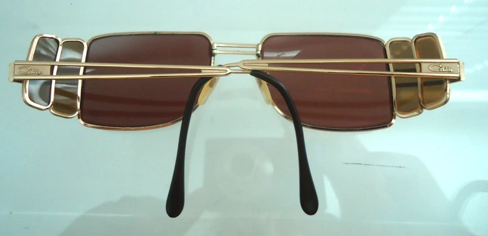 Vintage 1980s Cazal Germay Uniusex Sunglasses-Gold Brown - Image 4 of 4