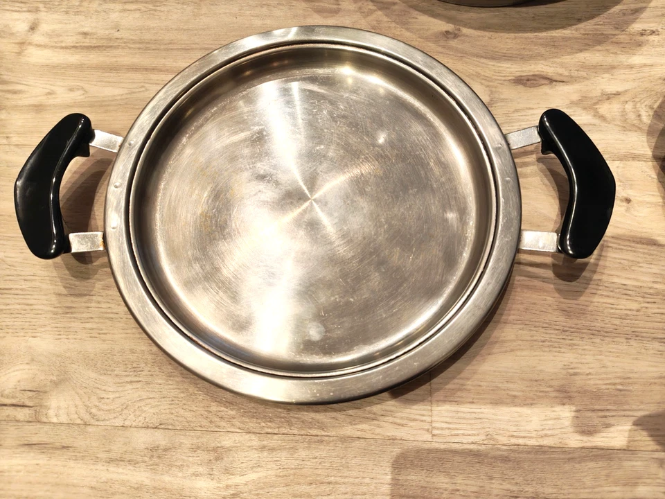 AMC - SET PENTOLE CUCINA - IN ACCIAIO - BUONE CONDIZIONI - SPEDIZIONE GRATUITA - Immagine 2 di 4