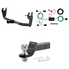 CURT Trailer Tow Hitch Package With 2in Receiver, Wiring, 45036 Ball Mount 13269