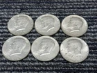 1964 John F Kennedy Half Dollar Coins 90% Silver 6 coins $3 face #4