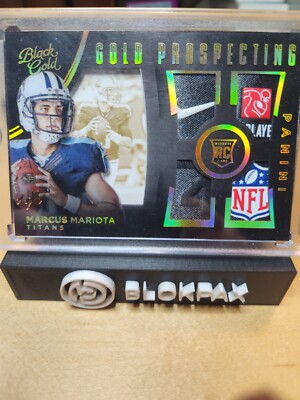 2015 Black Gold Prospecting Marcus Mariotta 1/1 NFL Logo RC Swoosh Quad Oregon