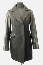 Women Mackage Genuine Leather Sleeves Black Jacket Small/petite