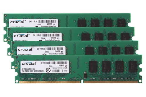 Lot Crucial 2GB DDR2 2Rx8 PC2-6400U 800MHz 240pin DIMM Desktop Memory RAM 2 GB - Picture 12 of 16