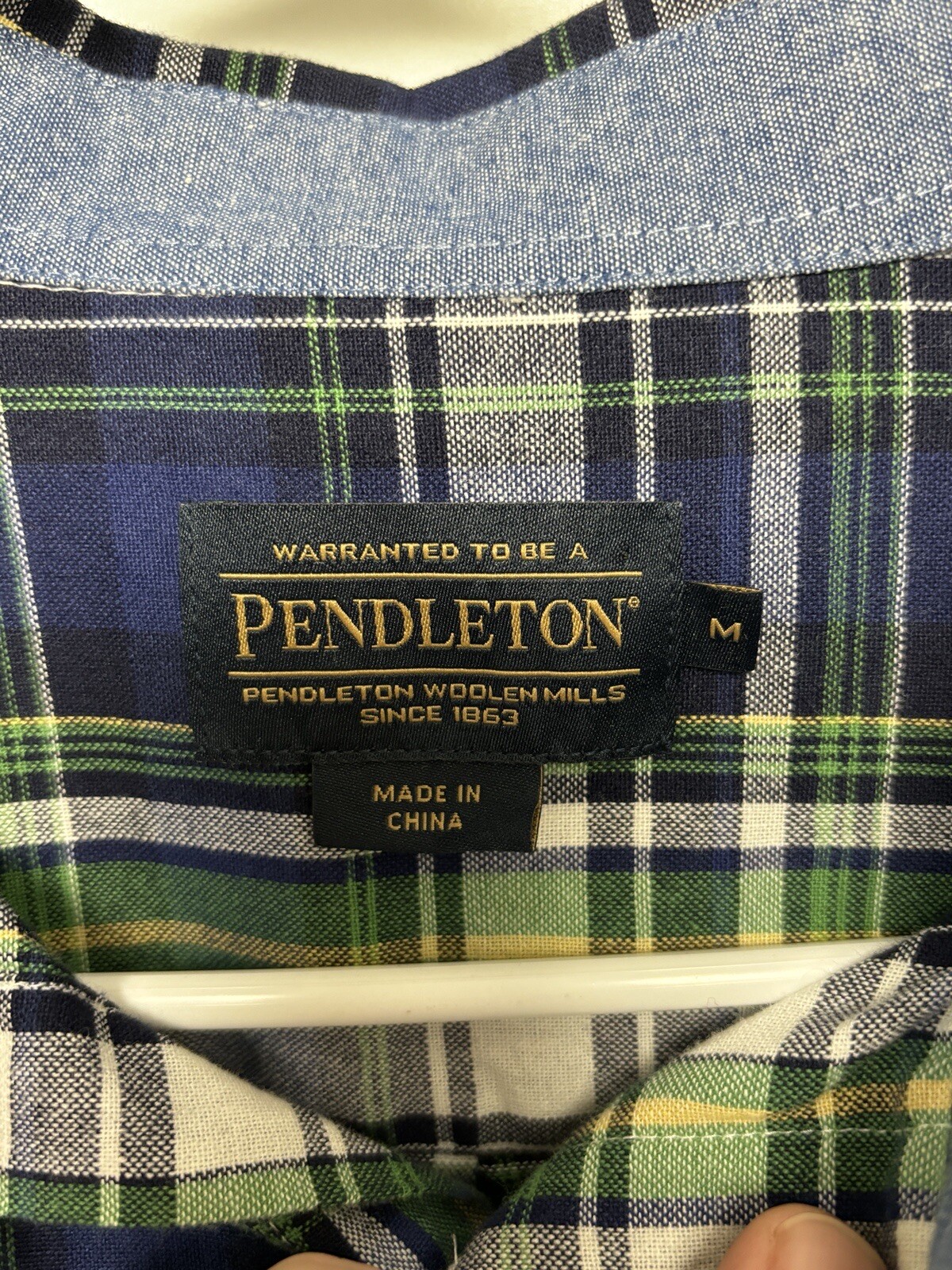 Pendleton Madras Classic Plaid Button Down Outdoo… - image 3