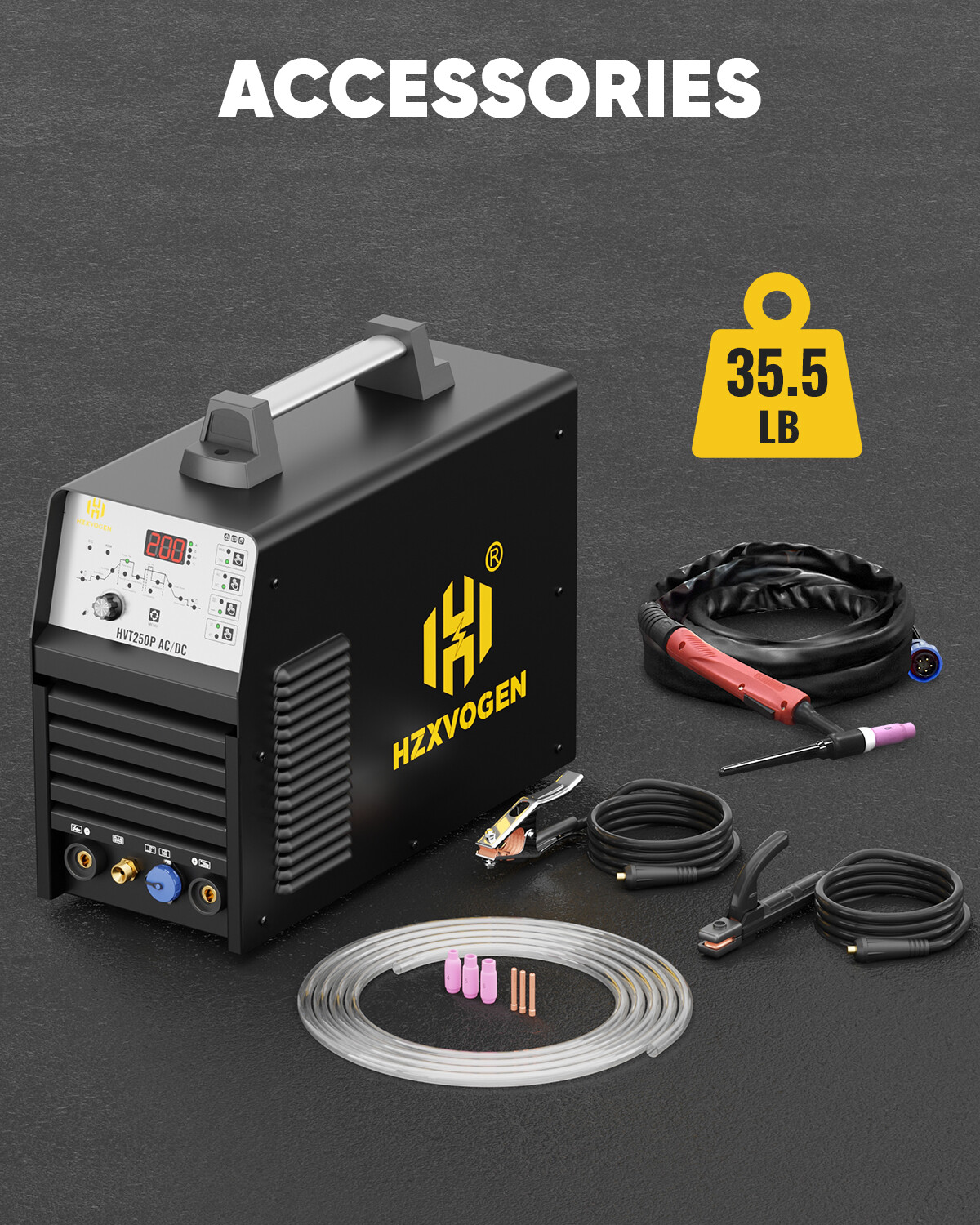 Alu TIG Welder Kit &Foot Pedal&Mask, AC DC Pulse 110/220V,HF TIG Welding Machine