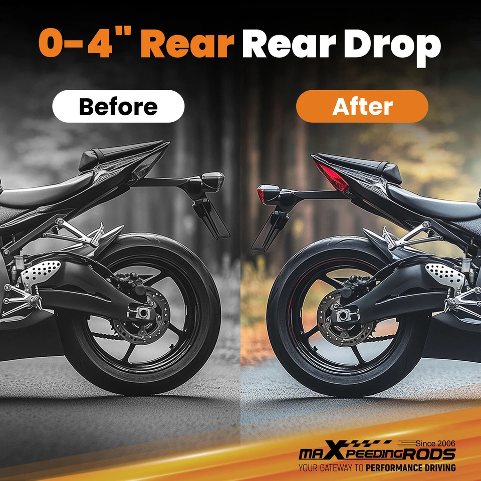 Eslabón descendente trasero 0-4" para Suzuki GSXR 600 750 2006-2010 1000 2007 2008 Foto 3 de 4