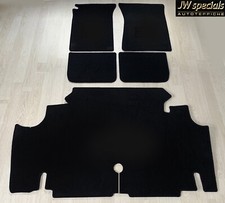 Floor Mats Trunk Mat Set for Ford Mustang Fastback 1965-67 Black Velour