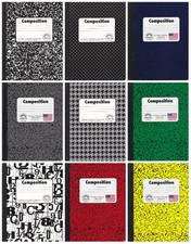 New Composition Note Books College Ruled  100 Sheets FREE SHIPPING You Choose 
