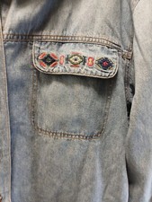 Vintage Original Jordache Denim Button Down Shirt Southwest Print 90s Size M