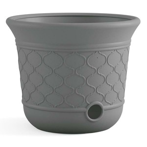 Decorative Gray Lawn Garden Water Hose Storage Pot Reel Durable