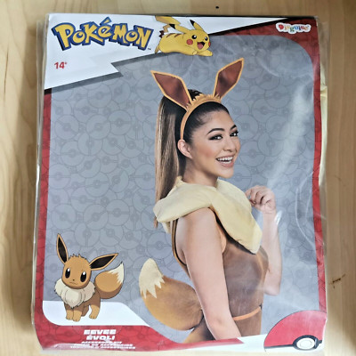 Pokemon Evoli Eevee Kostüm Damen Karneval Erwachsene Halloween Fasching Original