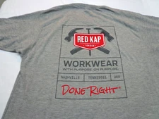 Red Kap  Workwear Done Right   Gray  T Shirt  Size Large