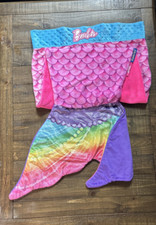 Barbie Rainbow Tail Mermaid Blanket Pink Fleece By Blanket Tails, Pre-Owned